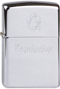 Zippo Krombacher Label Chrome